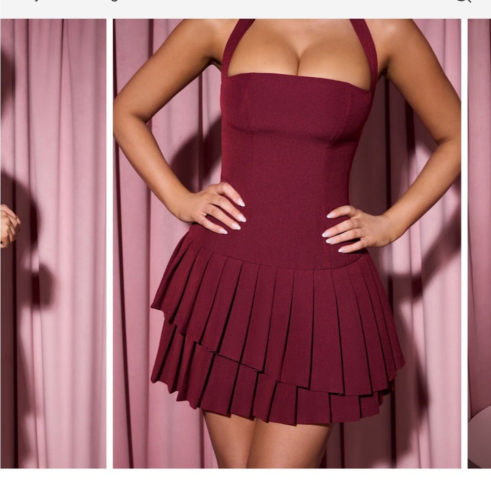 Oh Polly Burgundy Mini Dress